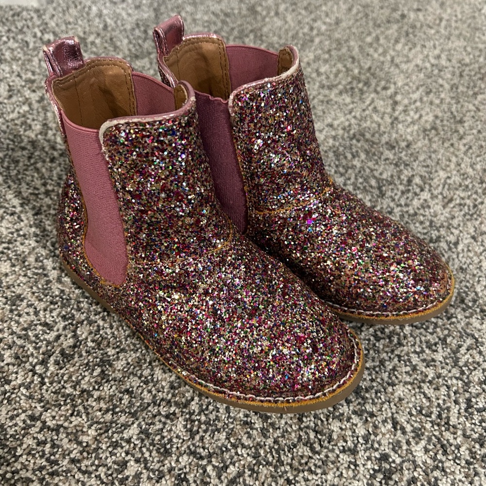 Girls Size K12 J. Crew Pink Glitter Boots